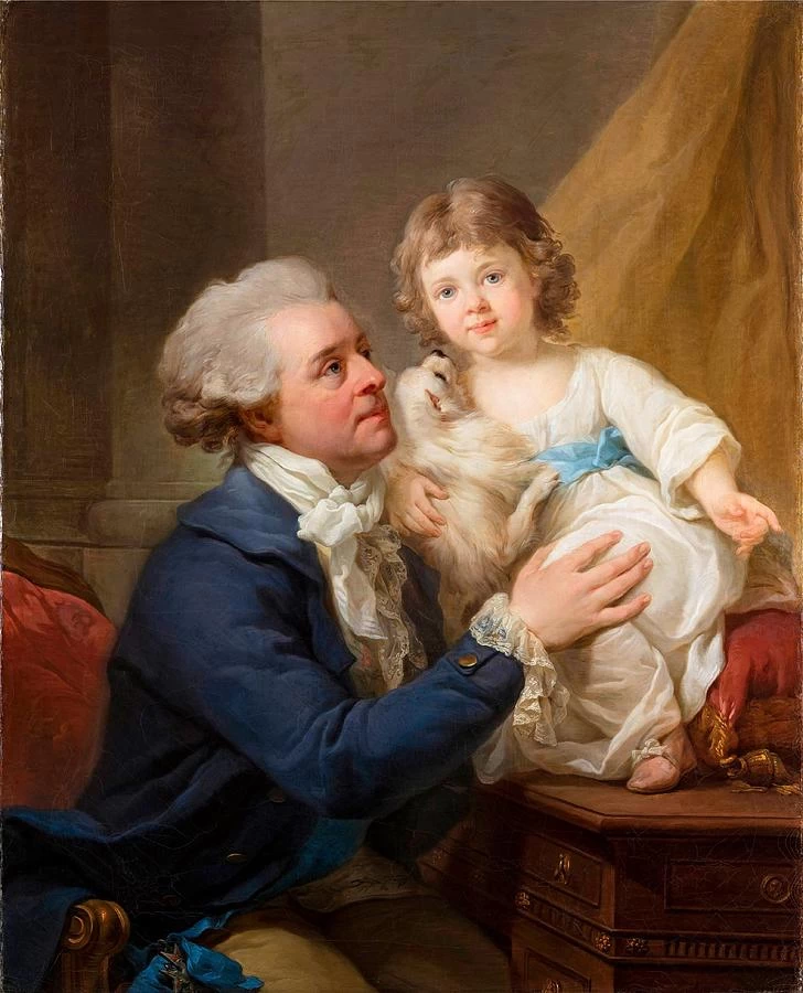 Ritratto di Michał Jerzz Wandalin Mniszech con la figlia
